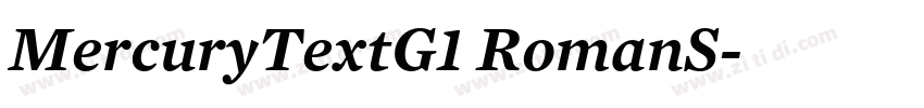 MercuryTextG1 RomanS字体转换